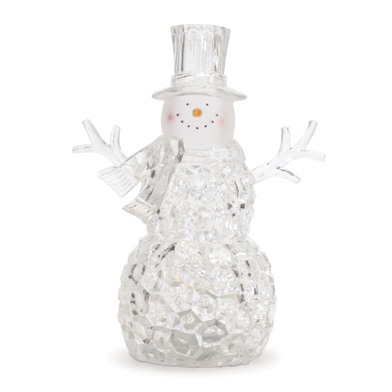 Melrose LED Lighted Snowman Snow Globe - 11.75" - Clear